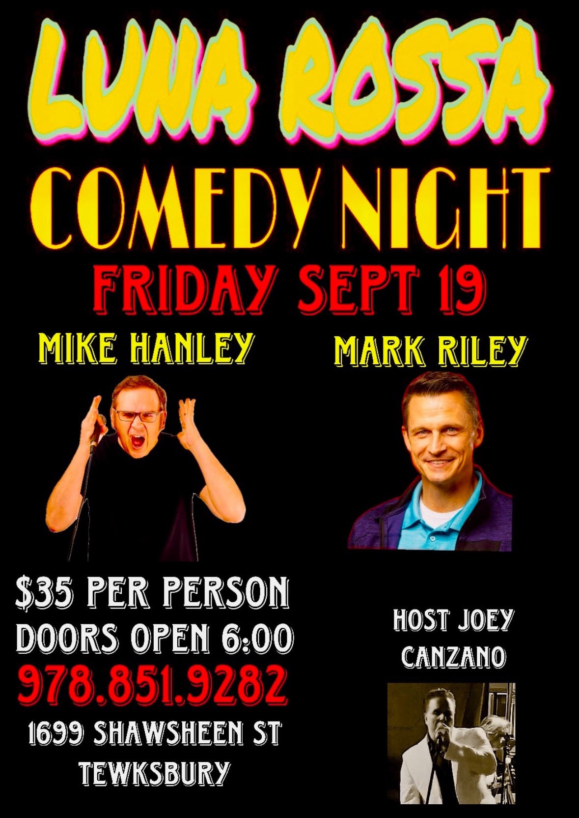 Comedy Night at Luna Rossa!